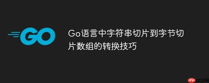 Go语言中字符串切片到字节切片数组的转换技巧