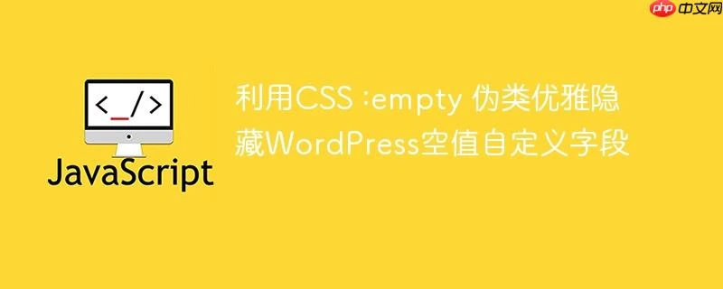 利用CSS ：empty 伪类优雅隐藏WordPress空值自定义字段