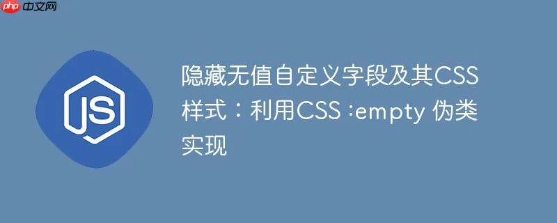 隐藏无值自定义字段及其CSS样式：利用CSS ：empty 伪类实现