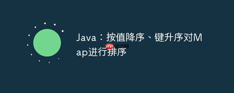 Java：按值降序、键升序对Map进行排序