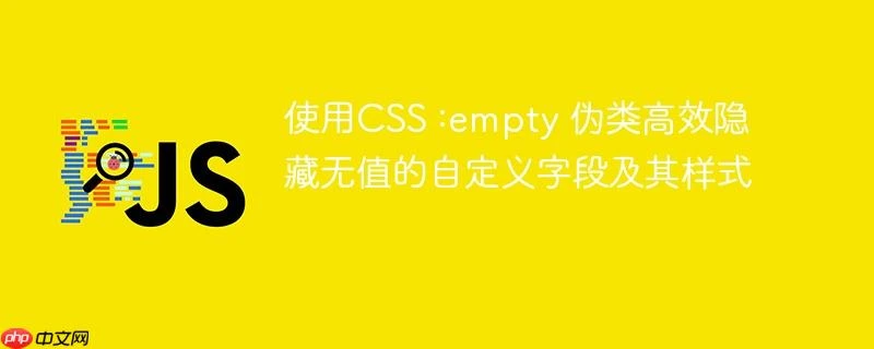 使用CSS ：empty 伪类高效隐藏无值的自定义字段及其样式