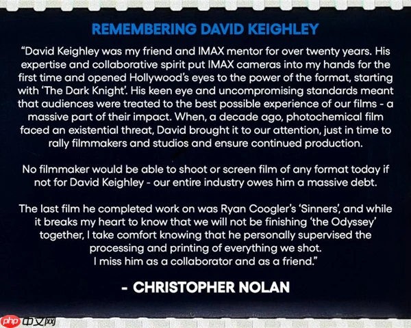 IMAX背后的老头去世了 全好莱坞都欠他一句谢谢